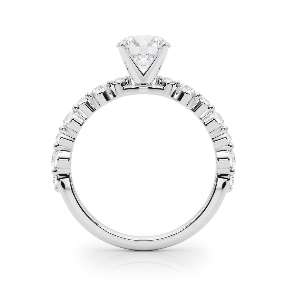 Petite Scalloped Diamond Engagement Ring (3/8 ct. tw.)