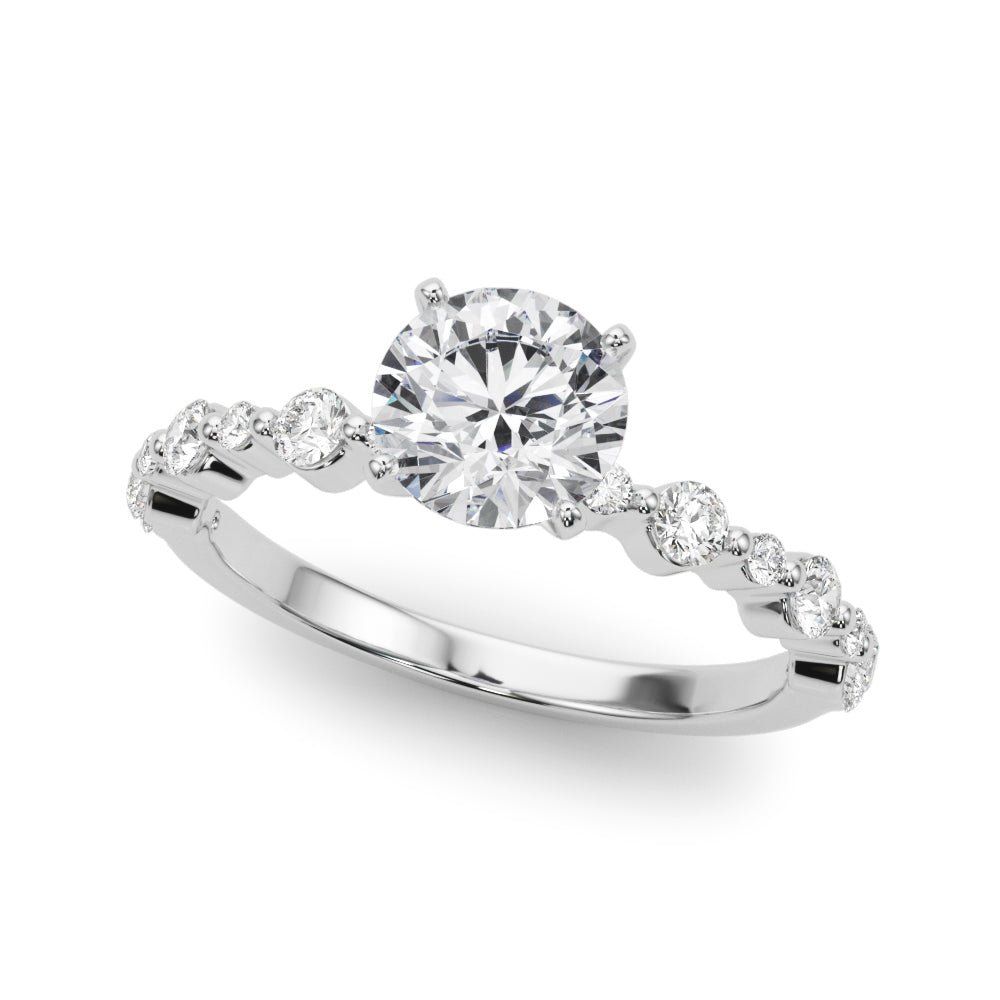 Petite Scalloped Diamond Engagement Ring (3/8 ct. tw.)