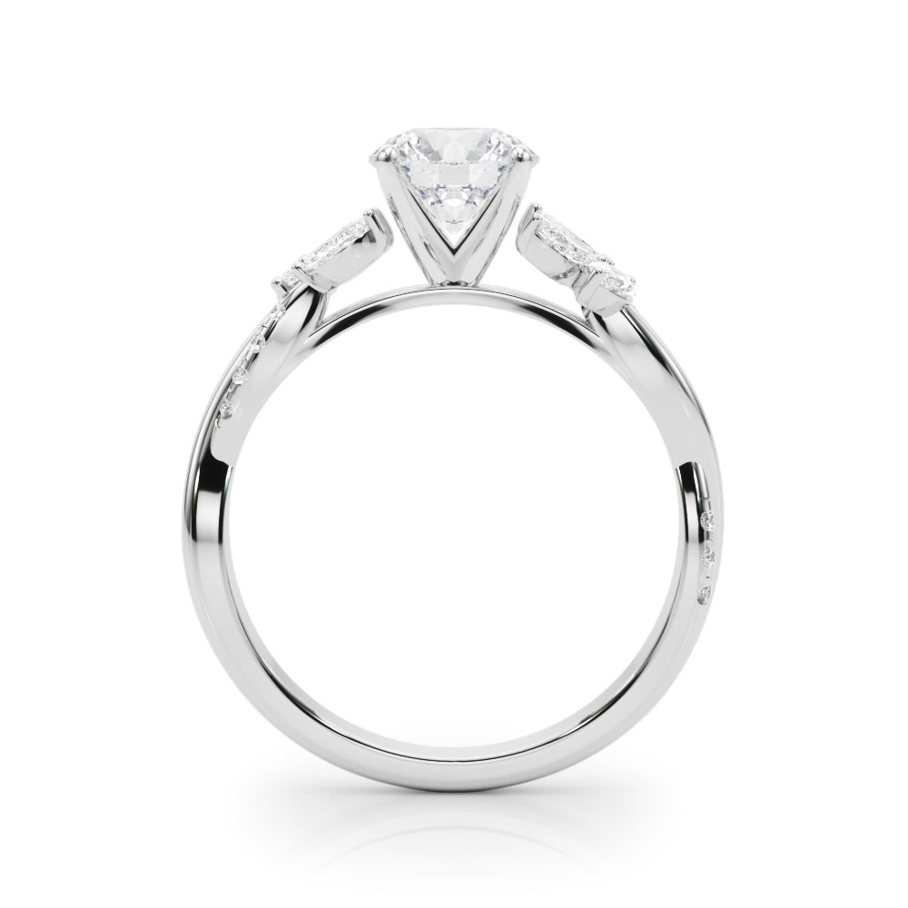 Leaf Motif Diamond Engagement Ring (3/8 ct. tw.)